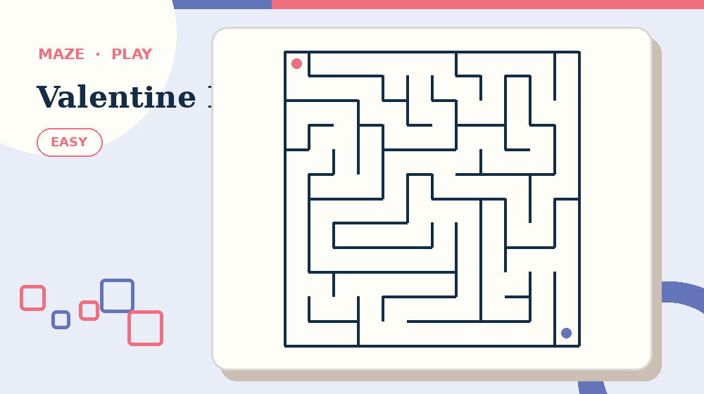 Actual valentine heart Mazes activity preview from this puzzle page