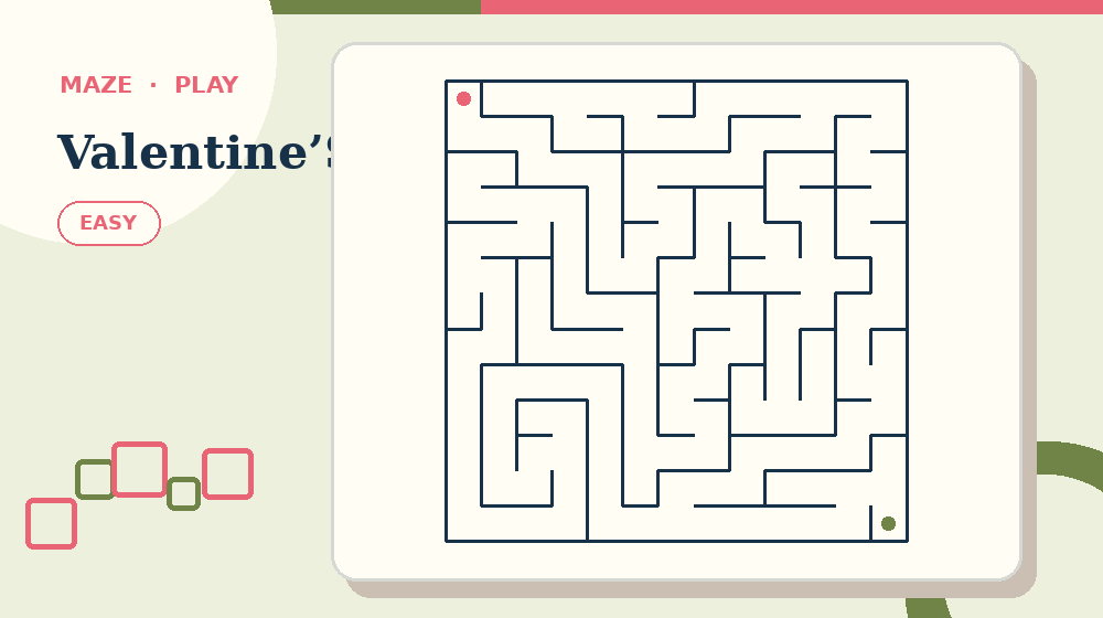Actual Valentine’s Day Mazes activity preview from this puzzle page