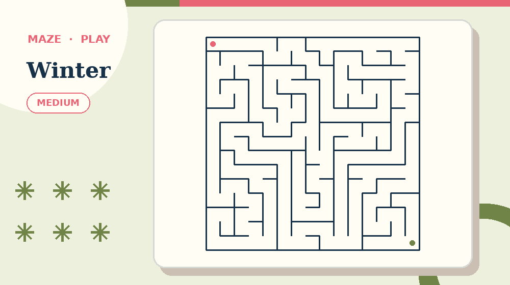 Actual winter Mazes activity preview from this puzzle page