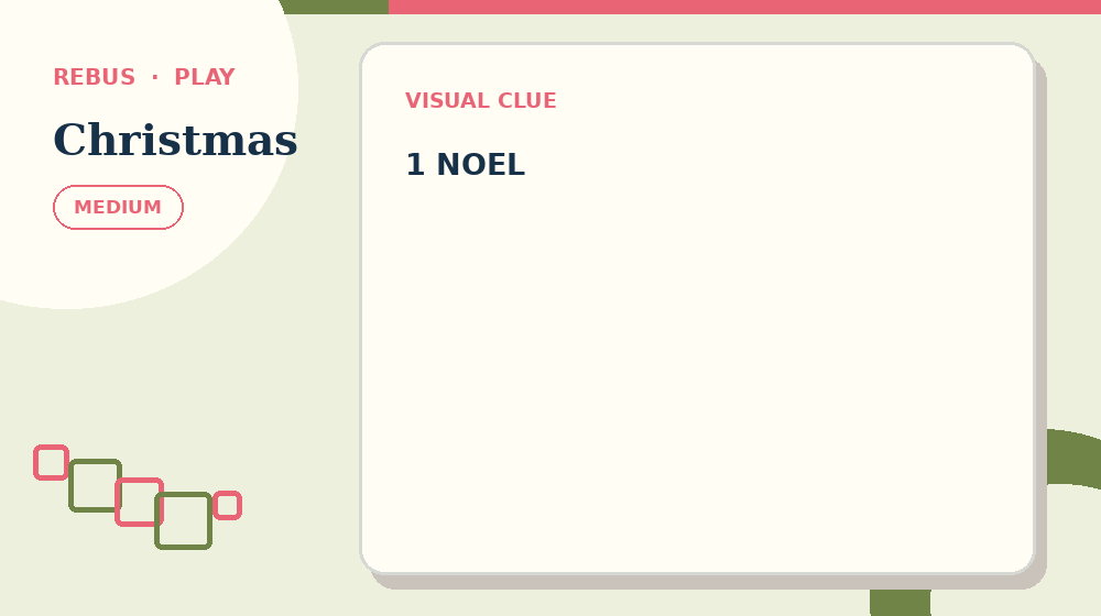 Actual christmas Rebus activity preview from this puzzle page