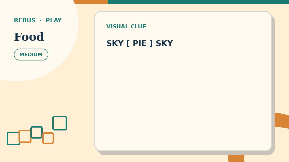 Actual food Rebus activity preview from this puzzle page