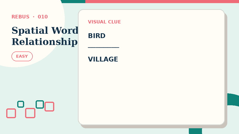 Actual spatial word relationships Rebus activity preview from this puzzle page