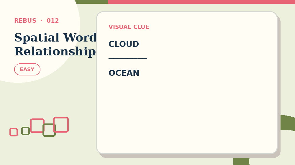 Actual spatial word relationships Rebus activity preview from this puzzle page