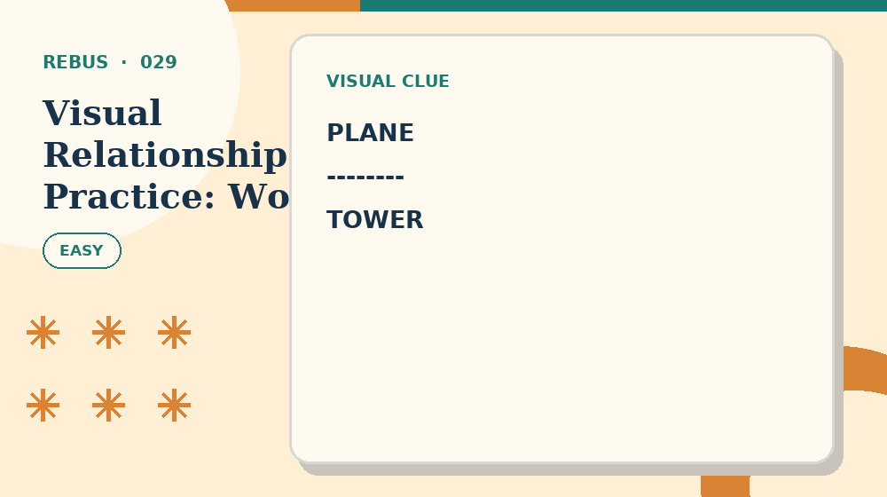 Actual word above word Rebus activity preview from this puzzle page