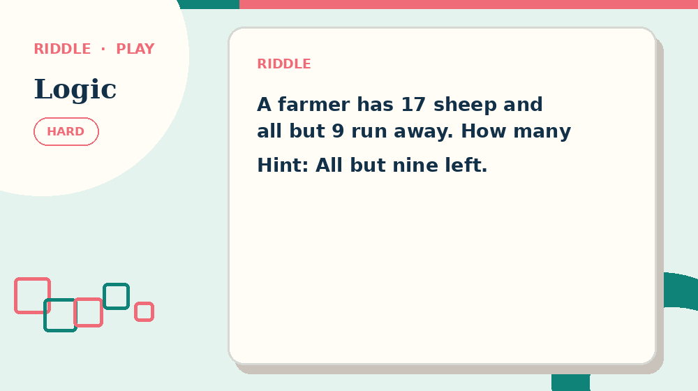 Actual logic Riddles activity preview from this puzzle page