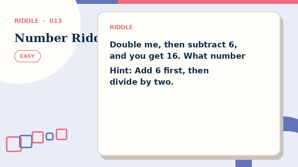 Actual number riddles Riddles activity preview from this puzzle page