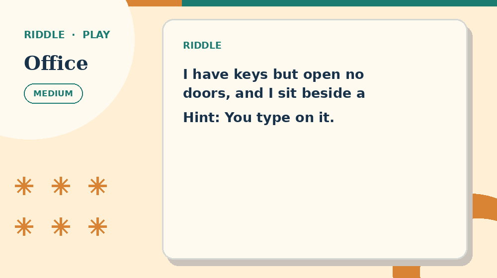 Actual office Riddles activity preview from this puzzle page