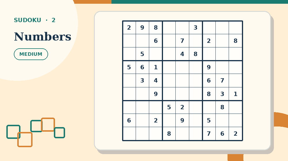 Actual numbers Sudoku activity preview from this puzzle page