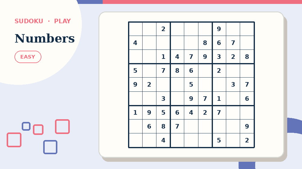 Actual numbers Sudoku activity preview from this puzzle page