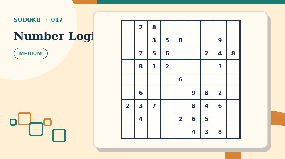 Actual number logic Sudoku activity preview from this puzzle page