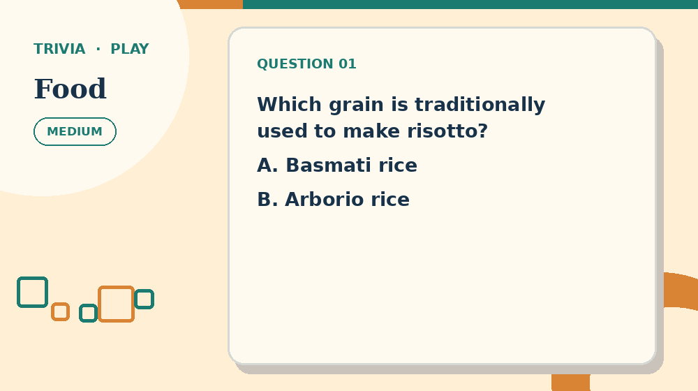 Actual food Trivia activity preview from this puzzle page