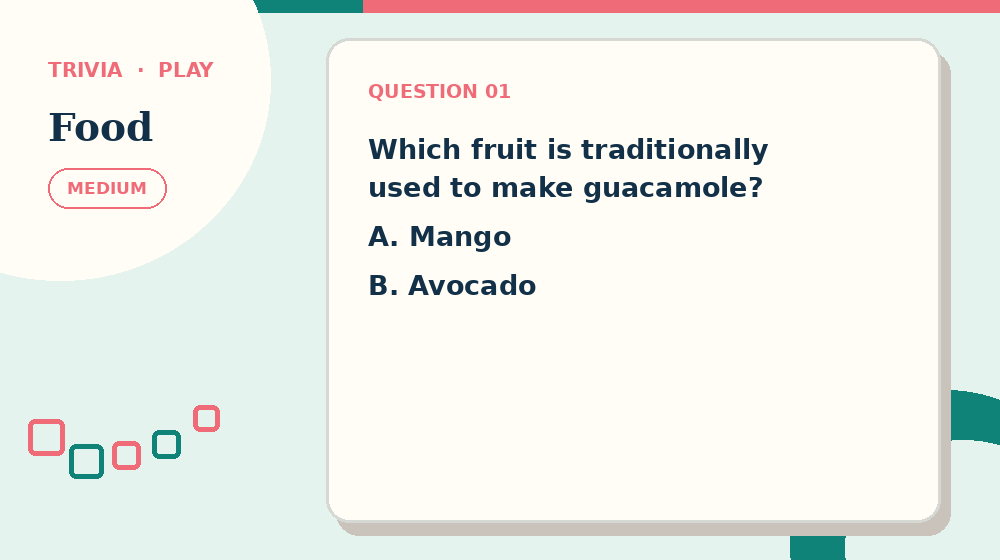 Actual food Trivia activity preview from this puzzle page