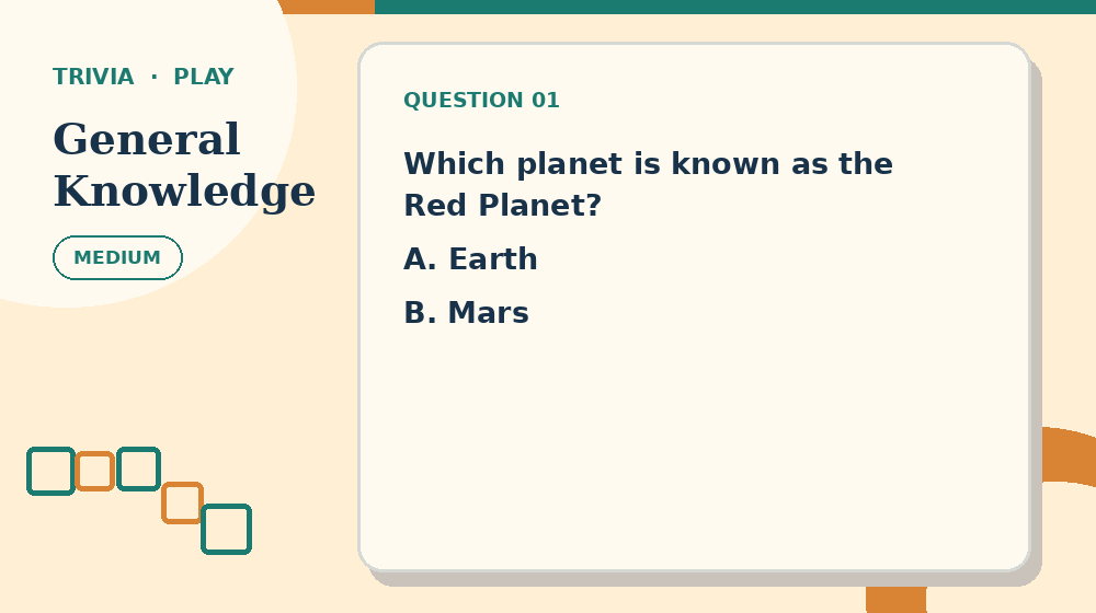Actual general knowledge Trivia activity preview from this puzzle page