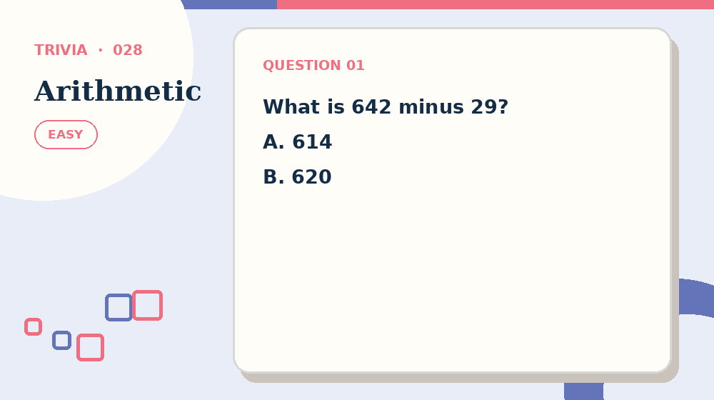 Actual arithmetic Trivia activity preview from this puzzle page