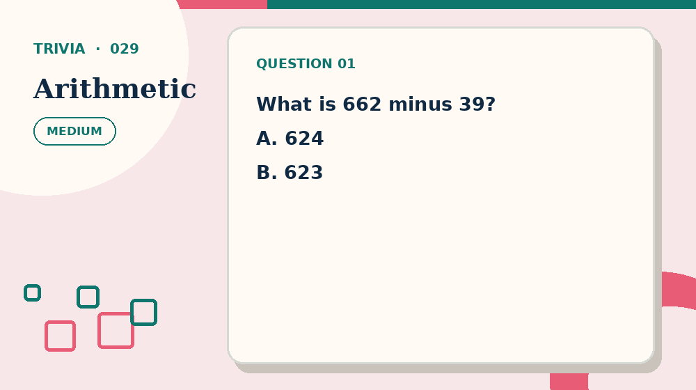 Actual arithmetic Trivia activity preview from this puzzle page