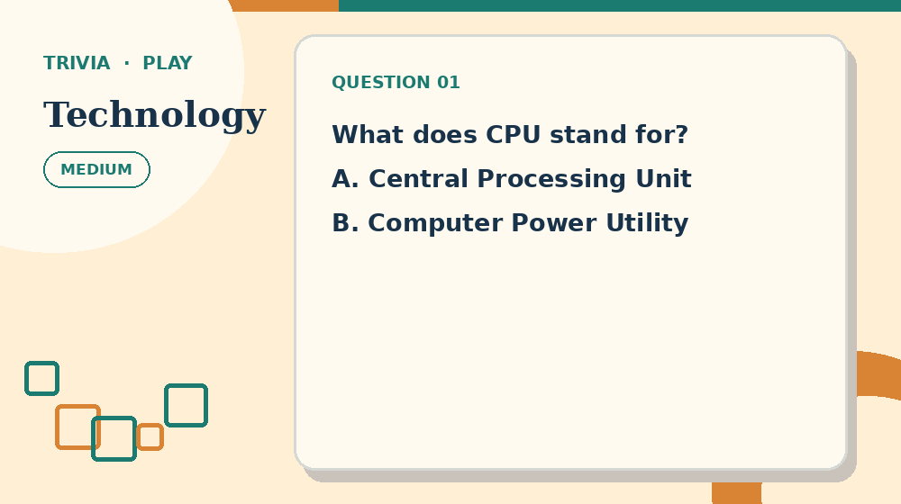 Actual technology Trivia activity preview from this puzzle page