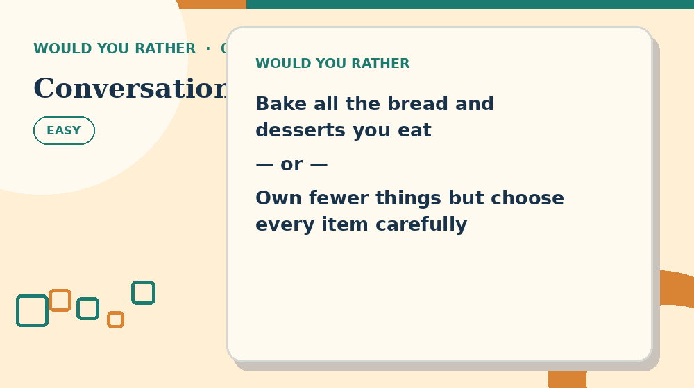 Actual conversation Would You Rather activity preview from this puzzle page