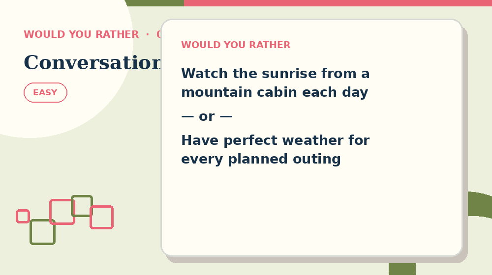 Actual conversation Would You Rather activity preview from this puzzle page