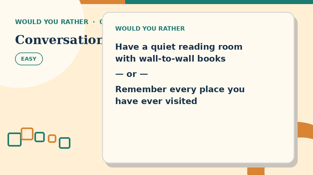 Actual conversation Would You Rather activity preview from this puzzle page
