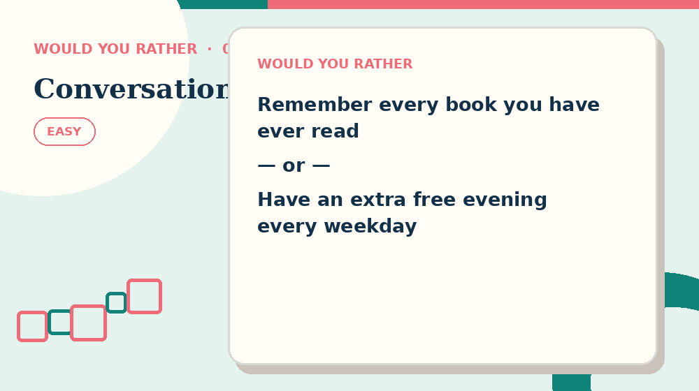 Actual conversation Would You Rather activity preview from this puzzle page